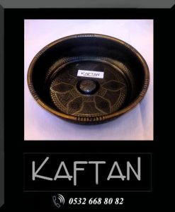 Altın renk eskitme hamam tası