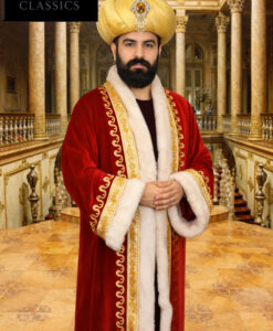 Osmanlı kıyafeti kırmızı kadife