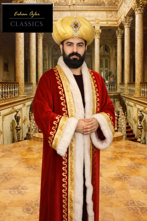 Osmanlı kıyafeti kırmızı kadife